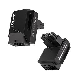 EZDIY-FAB PCIe 5.1 Adapter - 600W 12+4pin,16pin 12VHPWR GPU Power Connector,12V-2x6 GPU Adapter,90 Degree Right Angle - Compatible with RTX 3090Ti, 4070Ti, 4080, 4090 GPU - RVS Type, Black, 1 Pack