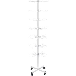 Chunful Retail Display Stand 7 Tier Spinner Display Rack Hats Jewelry Keychain Craft Show Rack with Hooks for Malls, Showroom, Retail Store (White) Chunful Retail Display Stand 7 Tier Spinner Display Rack Hats Jewelry Keychain Craft Show Rack with Hooks for Malls, Showroom, Retail Store (White)