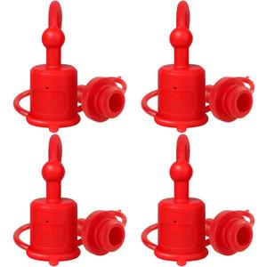 3/8" ISO5675 Hydraulic Quick Coupler Dust Cap and Plug, 4 Sets Rubber Plug Covers for ISO 5675 3/8" Body + 3/8" NPT Thread Ball& Poppet Pioneer Style Hydraulic Quick Tractor Coupler