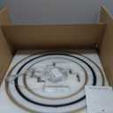 3 Ring LED Chandelier Black Gold Chandelier Light Fixture Dimmable Round Foyer Chandeliers Modern Circular Chandeliers Light for Dining Room Entry Bedroom Office Living Room 24in