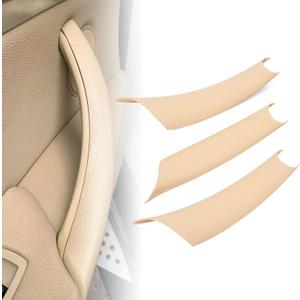 Door Pull Handle Cover Compatible with BMW X5 Series E70/E70 LCI 2008-2013,BMW X6 Series E71/E72 2008-2014 (3PCS) (Beige)