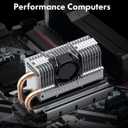 GRAUGEAR M.2 2280 SSD Heatsink Built-in PWM Cooling Fan[G-M2HP04-F]