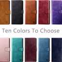 SUANPOT Compatible with Samsung Galaxy S25 Plus Wallet case with RFID Blocking Credit Card Holder,Flip Book PU Leather Protective Cover Women Men for Samsung S25 Plus Phone case Blue Green