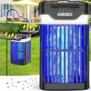 Solar Bug Zapper Outdoor and Indoor, Dual Folding Solar Panel with Auto Sensor Function, USB Rechargeable Cordless Fly Traps, 4200V Electric Mosquito Killer for Patio, Backyard, Garden, Camping
