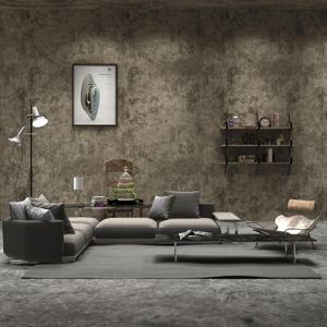 TOTIO Grey Contact Paper Beige Gray Cement Industrial Wall Paper Concrete Peel Stick 16"x354" Thicken Matte 3D Textured Self Adhesive Waterproof Wallpaper for Office Store Restaurant DIY Wall Sticker