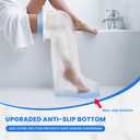 Waterpoof Extra Wide Full Leg Cast Cover for Shower after Surgey with Non-Slip Bottom, Extra Large Cast Protector for Leg knee Surgeries, Large Cast, Knee Immobilizer/Brace, Surgeries Boots, Reusable