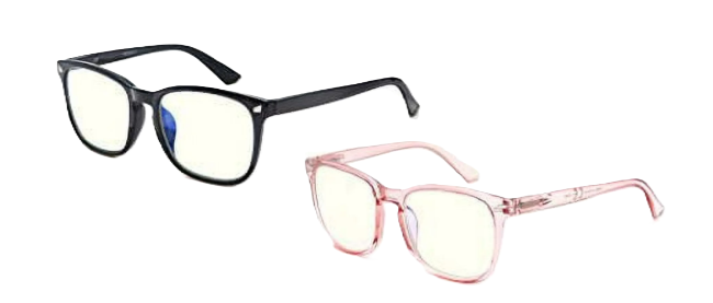 Women's Reading Glasses Blue Light Blocking Computer Readers +0.50 for Women Blue Ray Cheaters 2 Pack Anti Glare Reduce Eyestrain Protect Eyes (2 Mix Color)