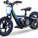 Lightweight Electric Dirt Bike for Kids,170W Racing Motorcycle for Ages 3-6, Detachable Battery, Adjustable Seat, Safe Speeds Up to 10 MPH, Mini Motocross Bike 12" Off Road Tires, Blue