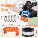 Replacement Spool for Black+Decker 12 Pack Trimmer String 0.065" AF-100 Autofeed Replacement Spools(12 Spool+4 Caps)