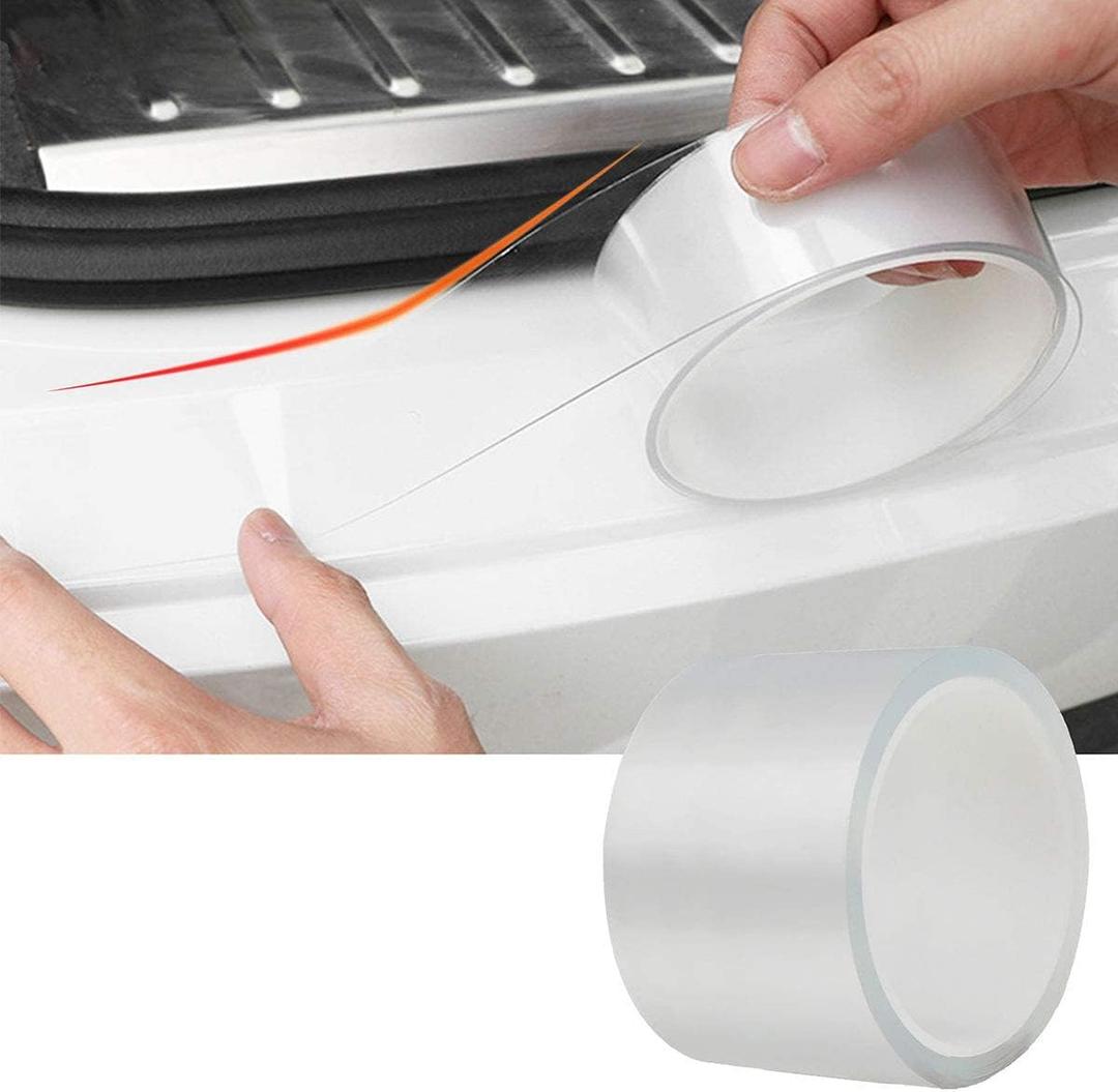 Universal Car Doors Collision-Proof Strips Car Door Edge Guards Anti-Collision Adhesive Strip Invisible Transparent Bumper, Scratch-Resistant Body, Protect Car Door, Rear Bumper(33Ft x 2.8In)