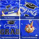 4 x Labrostar Graduation Decorations 2026 Graduation Tablecloths Congrats Grad Table Cover 54"x108" for Class of 2026 Graduation Party Decorations Supplies 3Pcs Blue