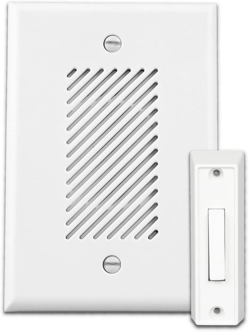 Single-Gang Electronic Door Chime Kit with Lighted Button