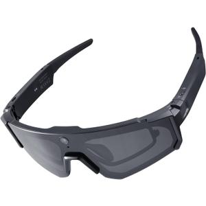 King Will Smart Glasses with Camera, AI Bluetooth Sunglasses with Detachable Inner Lense, 1200P EIS Anti-Shock Video Recording, Dual-Mic ENC Noise Cancellation, IP54 Anti-Water for Cycling & Hiking (Black)