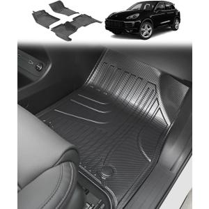 Carbon Fiber Pattern Floor Mats Fit for Porsche Cayenne 2011-2018