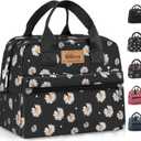 HOMESPON Insulated Lunch Bag for Women Men Lunch Box Cooler Lunch Tote for Work Picnic (Daisy)