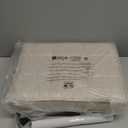 LUE BONA Ottoman Foot Stool Vanity Stool, Square Linen X-Leg Foot Rest Ottoman Makeup Stool, Small Stool Chair for Vanity, Modern Padded Vanity Seat for Makeup Room, Living Room, Bathroom, Linen Color