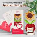 Gossby Handmade Positive Apple Crochet with Card - Thank You for Helping Me Grow - Teacher Appreciation Gift - Thank You, Birthday, Graduation, Last Day of School Gift for Teacher from Student