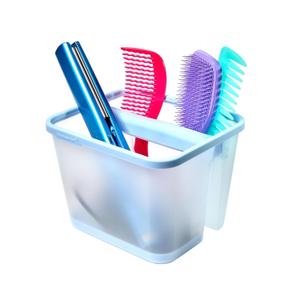 Madesmart Hot Tools Holder, Bath Collection Organizer for Curling Irons, Straighteners, Hair Dryers & Heat Styling Tools, Blue