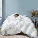 Bella Sonni® | Hotel-Quality All-Season Down Comforter King Size | Lightweight Yet Warm Duvet Insert for Hot Sleepers & Year-Round Use | No Cold Spots | 50-50 Down & Feather Fill | 750 Fill Power