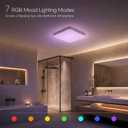 Fitop Bathroom Exhaust Fan with Light, Fits 9.45 Inch Opening | 120 CFM,Quiet 1.2 Sones, Remote Control, 7 RGB Mood Lighting, 1300LM LED, 3CCT & Night Light, No Attic Access Install, ETL