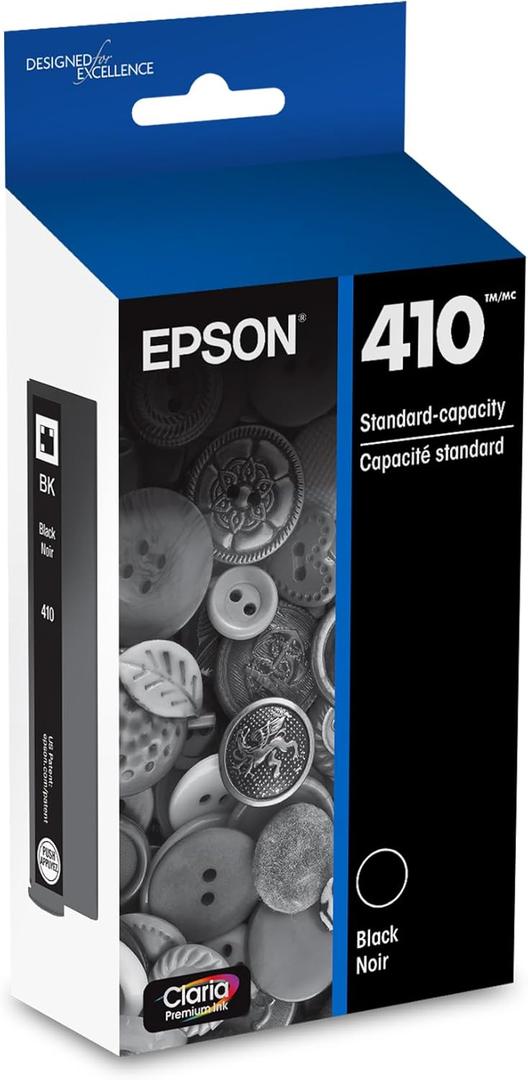 EPSON 410 Claria Premium Ink Standard Capacity (T410020-S) Works with Expression XP-530, 630, 640, 7100, 830