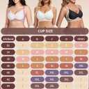 HBselect Jelly Bras for Women No Underwire Comfort Wireless Push Up Bras Seamless Tshirt Bralettes for Women (L)