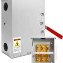 200 Amp Transfer Switch, 3P 120/240V, 48000W General-Duty Double-Throw Safety Switch, Meeting NEMA 3R Standards for Outdoor and Indoor