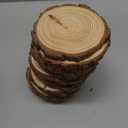 4.3-4.7 inch Unfinished Natural with Tree Bark Wood Slices 15 PCS Natural Round Discs Rustic Wood Slices for DIY Crafts, Table Base, Wedding Decoration,Coasters,Christmas Ornaments.