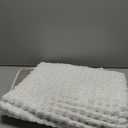 LUMI Luxury Bathroom Rug, Ultra Soft Quick Dry Bath Mat, Non-Slip Absorbent Thick Chenille Bath Rug, Cozy Braid Design Floor Mat for Bathtub, Sink, Laundry, Bedroom, White, 24"x43"