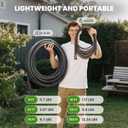 Giraffe Tools 50FT Garden Hose, 5/8" Lightweight Lay Flat Water Hose, No-Kink, Flexible Gardening Hose with Male to Female Aluminum Fitting, Customizable-Length Hose Pipe for Yard