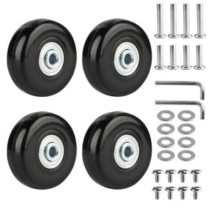 4 Pcs Luggage Replacement Kit, 50mm x 18mm Rubber Replacement Wheels, Luggage Suitcase Replacement Wheels Repair Kit for Suitcase Inline Skate Caster Board