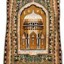 Thick Prayer Mat 3.15 in  Extra Soft Kneeling Cushion for Worship & Meditation, Non-Slip Velvet Mat for Home Mosque Church Use, Comfortable Foldable Prayer Rug for Adults (Yellow)
