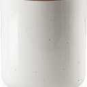 getstar Kitchen Utensil Holder, Large Ceramic Cooking Utensil Holder (H7.2 x W6.2) for Kitchen Counter with Cork Mat at Bottom (White)