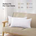 Acanva Polyester Decorative Rectangle Throw Pillow Inserts, Hypoallergenic Form Stuffer Cushion Sham Filler, 16x26, White, 1 Count (Pack of 1)