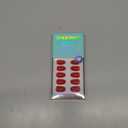 BTArtbox Press On Nails Short - Red Press on Nails, Short Oval Fake Nails with Nail Glue, Natural Reusable Glue On Nails in 16 Sizes Soft Gel Nail Kit, Mulled Wine