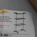 Upgraded 4-Tier Clothes Drying Rack, Drying Rack Clothing with Wheels, 19.68"D x 29.92"W x 67.70"H