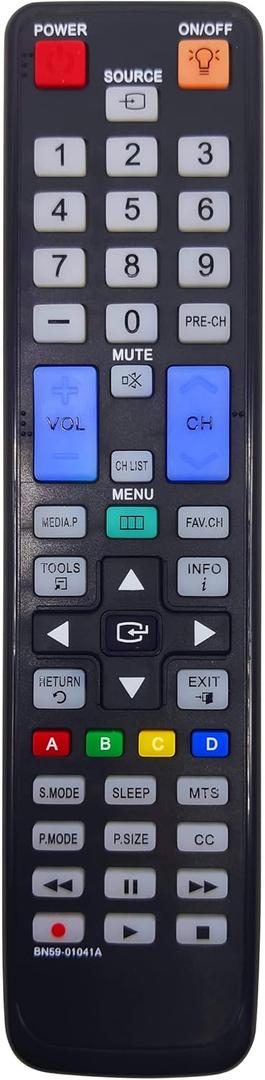BN59-01041A TV Remote Control for Samsung LN40C550J1F, LN40C610N1F, LN46C550J1F, LN46C630K1F, LN55C610N1F, LN60C630K1F, PN50C550G1F, PN50C590G4F, PN63C550G1F, UN46C5000QF, UN55C5000QF