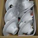 12 Pack 5/6 Inch 5CCT LED Recessed Lighting Retrofit, 2700K/3000K/4000K/5000K/6500K Selectable, Dimmable Can Lights with Baffle Trim, 12W=150W, High Brightness 1000LM, IC& Wet Rated, ETL&FCC Certified