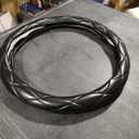 Black Quilted Leatherette Steering Wheel Cover