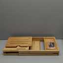 Premium Bathtub Tray Caddy, Expandable Bath Tray, Unique House Warming Gifts, New Home, Anniversary and Wedding Gifts for Couple, Bridal Shower Gift for Women (Bamboo)
