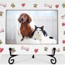 Dog Picture Frame Paw Print Frame Memorial Gifts for Dog Mom Loss of Pet Sympathy Gifts Desk Decor Photo Frame 4x6 Horizontal -small25