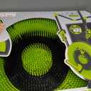 Leeray 3-in-1 Bristle Target Board Game – Axe Throwing Game for Backyard with Throwing Axes, Soft Tip Darts, and Ninja Stars – Safe Outdoor Games & Kids Toys for Ages 6+ (18 inch Green)