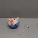 Active Moving Pet Plush Toy, Interactive Dog Toys Pet Bouncing Balls, USB Rechargeable Interactive Washable Cartoon Pig Plush Sound Electronic Dog Toy, Small Cute Squeaky Pig Dog Toy (Blue)