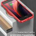 SUPCASE [Unicorn Beetle EXO Series] Case for iPhone SE 3rd Gen (2022) / iPhone SE 2nd generation (2020) , Premium Hybrid Protective Clear Bumper Case for iPhone SE /7/8 (Red)