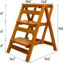 Wooden Step Stool for Adults/Folding stools Wood Step Ladder/Lightweight Step Stool/Folding Step Stool, Portable Ladder, Anti-Slip Ladder,high Chair,Step Chair