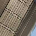 Cordless Bamboo Roman Shade, 34" W x 48" H, Natural Caramel Brown
