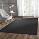Garland Rug Town Square Black 3' x 5' Non Slip Area Rug for Living Rooms & Hallways, Stylish & Durable for High-Traffic Areas