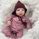 iCradle Lovely Reborn Baby Dolls Eyes Opened 19 inch 48 cm Real Awake Baby Realistic Newborn Baby Dolls Soft Cloth Body Adorable Real Life Baby Doll Toy for Kids Age 3+