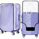 Clear PVC Suitcase Cover  0.4mm Thick 20 Inch Luggage Cover, Luggage Covers for Suitcase TSA Approved, Luggage Protective Cover for 20" Wheeled Suitcase
