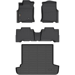 Binmotor-Floor Mats & Cargo Liner for Toyota 4Runner 2003-2009, TPE All Weather Car Mats for Toyota 4runner Accessories Liners Cargo Trunk Mat